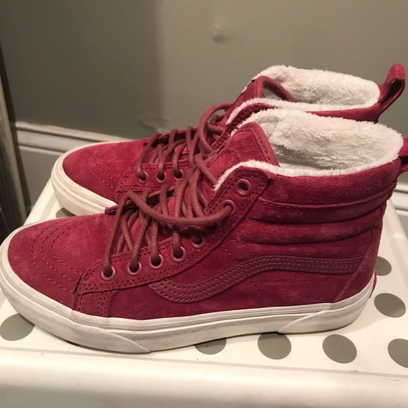 vans shoes with fur inside